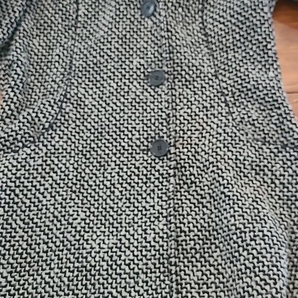 J2 by jou jou wool blend jacket black and gray tweed coat size L womens - Picture 3 of 10